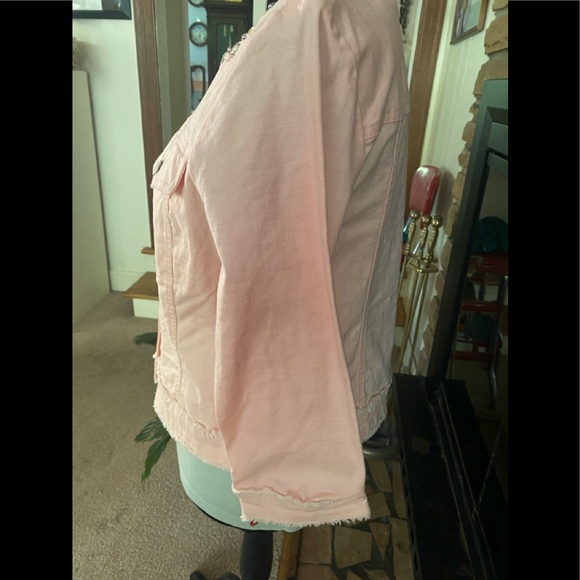 Ruby Rd. Pink Jacket w/ jeweled neck; sz. 10 - Picture 3 of 7